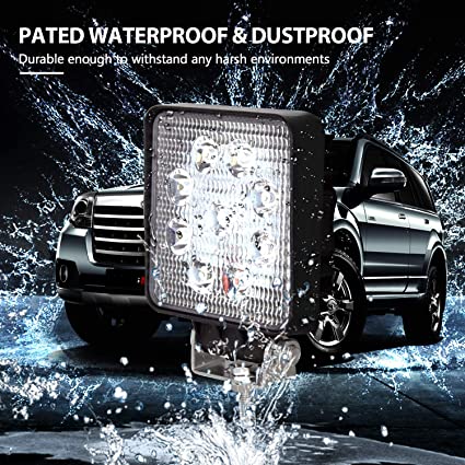 Faro Led Cuadrado Off-Road 9 Led 27W-12v/24v