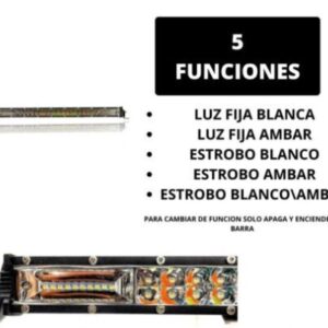 Barra Led Slim 80-Led Bicolor 5 funciones 65 Cm
