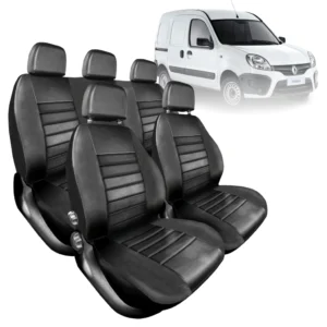 Funda Asientos Renault Kangoo 1999-2018 símil cuero negro alta resistencia Vacepa