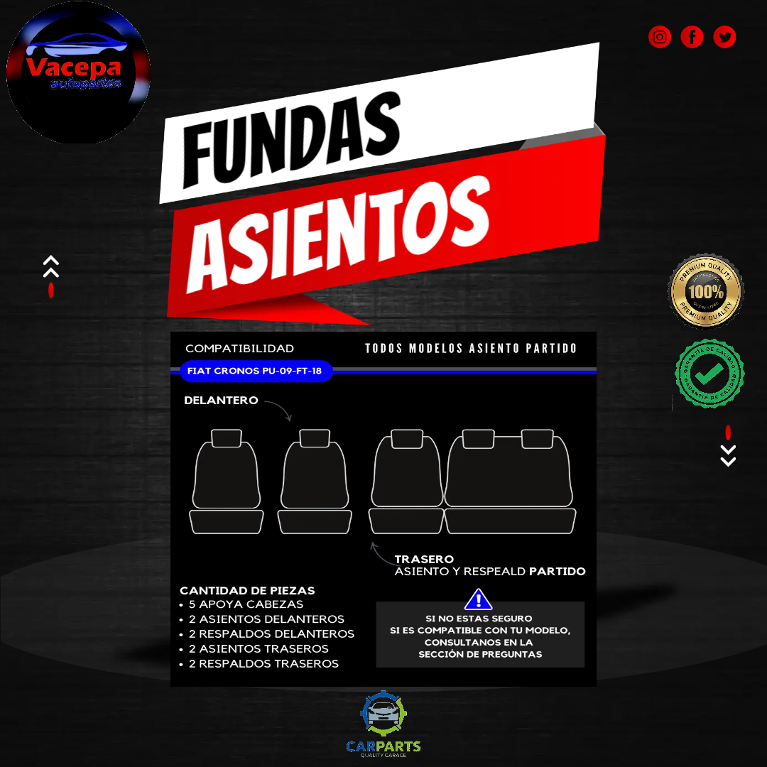 Fiat Cronos - Argo 1.8 HGT Asiento y Respaldo Trasero Dividido