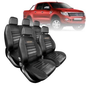 Funda Asientos Ford Ranger 2013-2023 INSUPERABLE símil cuero negro alta resistencia Vacepa