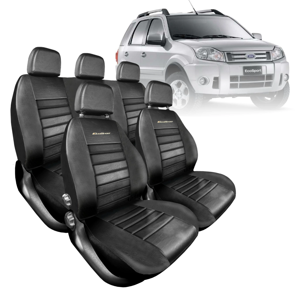 Funda Asientos Ford Ecosport 2003-2012 LEGENDARIA símil cuero negro alta resistencia Vacepa