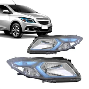 Optica Chevrolet Onix-Prisma 2013-2016 Moldura azul